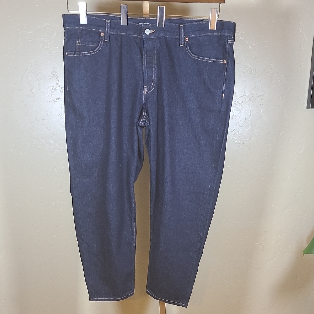 Old‎ Navy Women's High Rise Slouchy Taper Dark Blue Jeans 100% Cotton